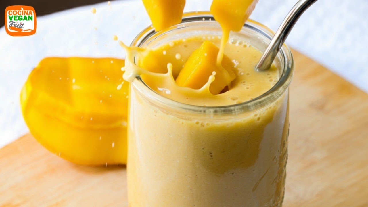 Deja de comprarlo: Yogurt Bebible de Mango casero (Sin lácteos) 🥭🚫🥛