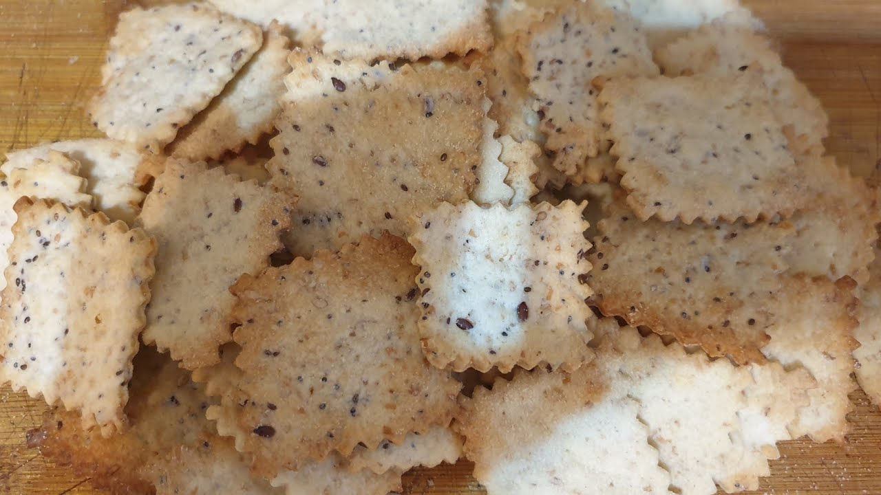 Crackers integrali con esubero di lievito madre