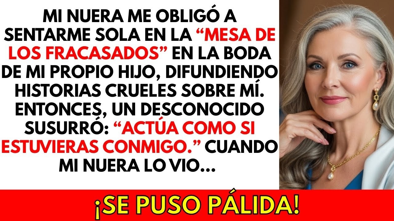 Fui obligada a sentarme sola en la boda — hasta que un desconocido dijo   Finge que estás conmigo
