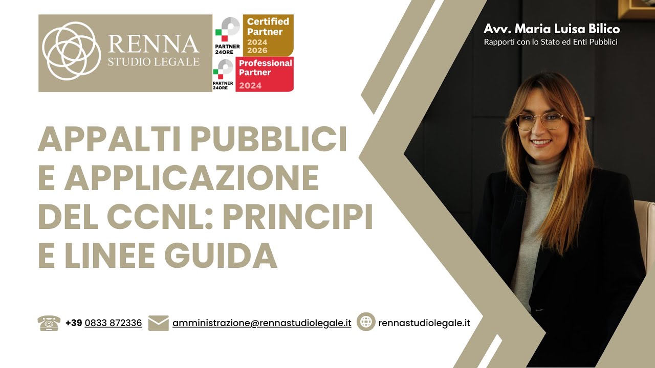 APPALTI PUBBLICI E APPLICAZIONE DEL CCNL