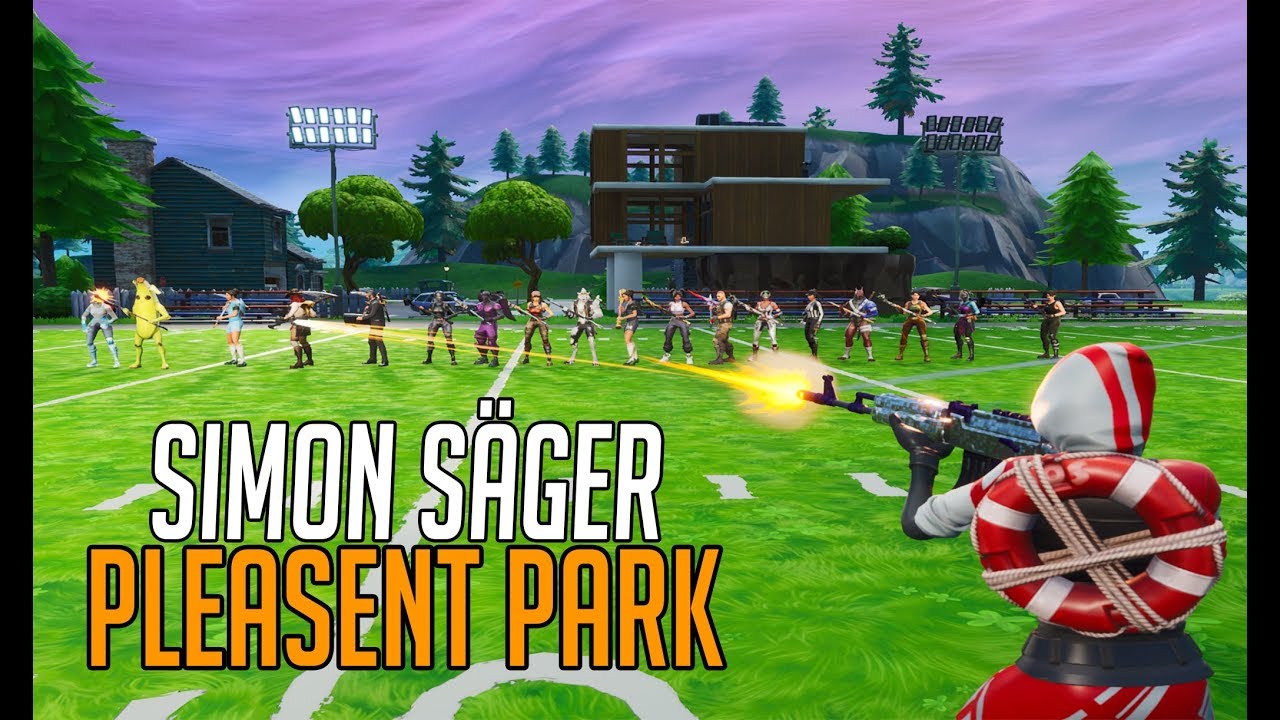 SIMON S&Auml;GER I PLEASENT PARK MED ALLA SOM VILL VARA MED - Fortnite p&aring; svenska!