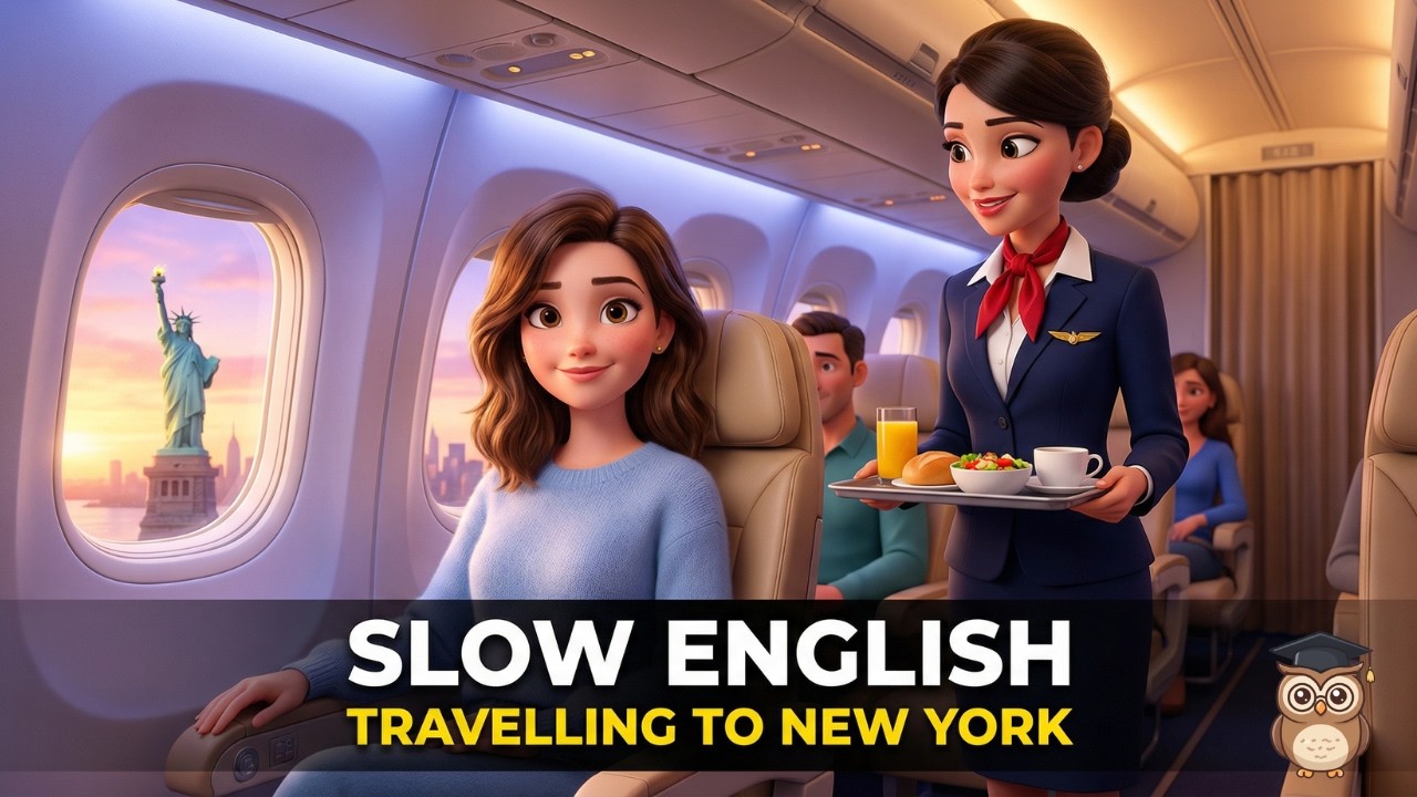 Travel to New York | Slow English Speaking Practice | A1-A2 Beginners | English Shadowing #english