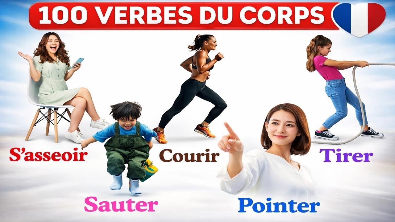 Vocabulaire du corps en français : 100 verbes essentiels 🇫🇷 | Apprends le vocabulaire [A1-A2]