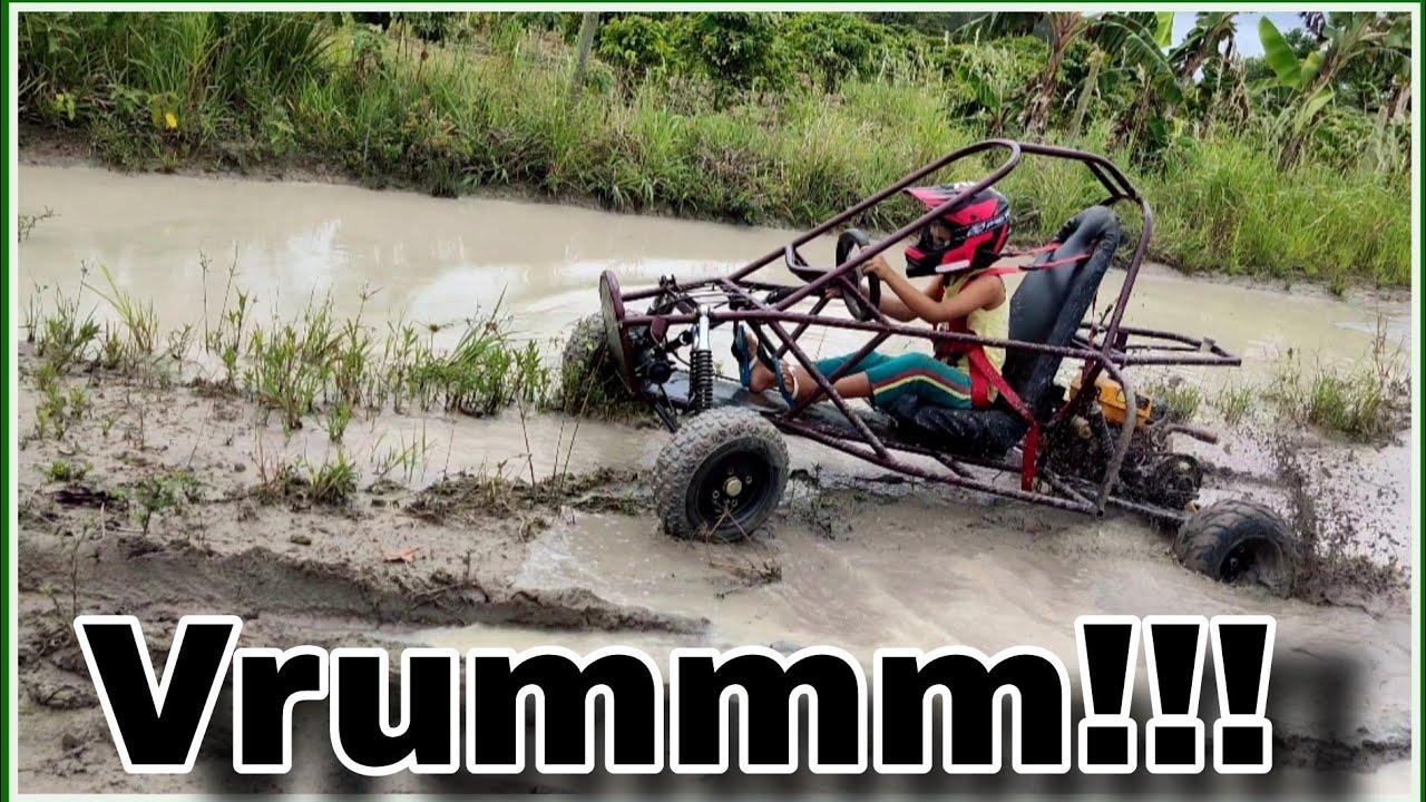 Testando o kart na lama!!!