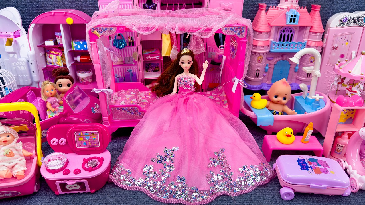21 Minutes Satisfying Unboxing Barbie Royal Wedding Princess, Rock Bed Play Set Review Toys