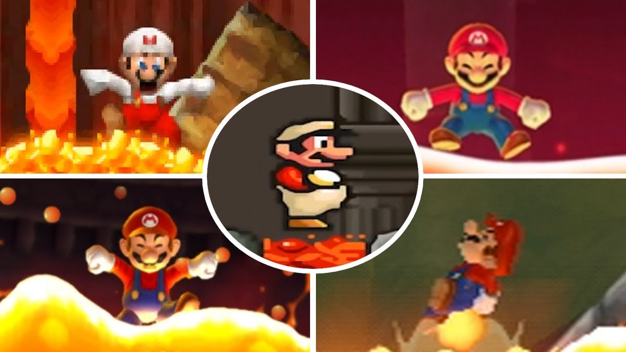Evolution of - Lava Level in Super Mario 2D Jump'n'Runs