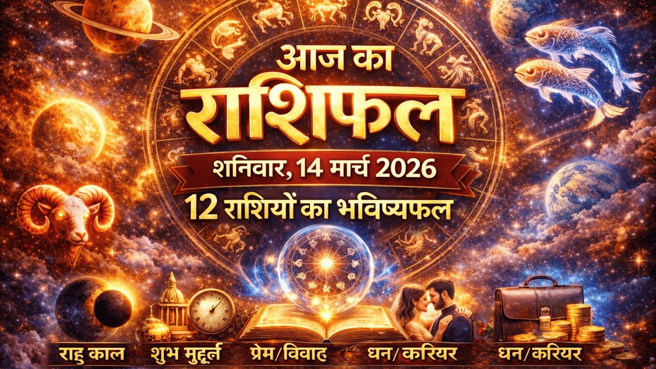 Horoscope Today 14 मार्च 2026 | मेष से मीन तक 12 राशियों का भविष्यफल | आज का राशिफल | Astrology