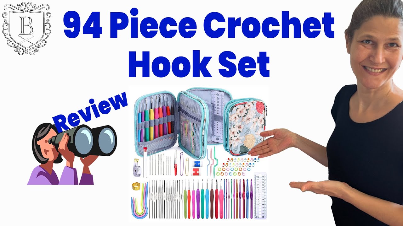 96 Pack Crochet Hooks Set | Ergonomic Tools