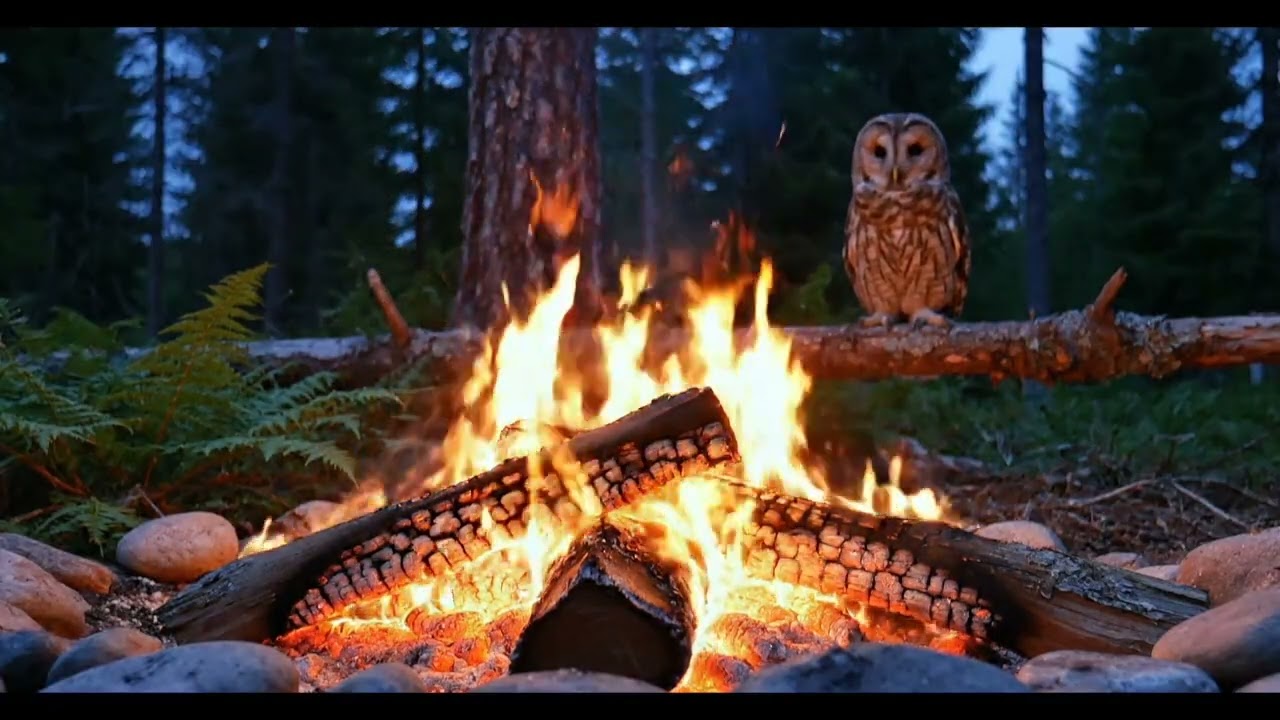Midnight Bonfire & Owl Lofi 真夜中の焚き火とフクロウのLo-fi