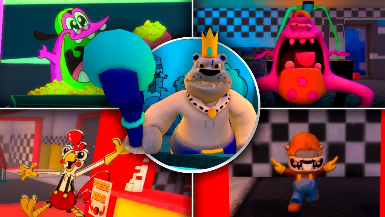 Clucky's - ALL Jumpscares & Monster Cutscenes (Roblox Showcase)