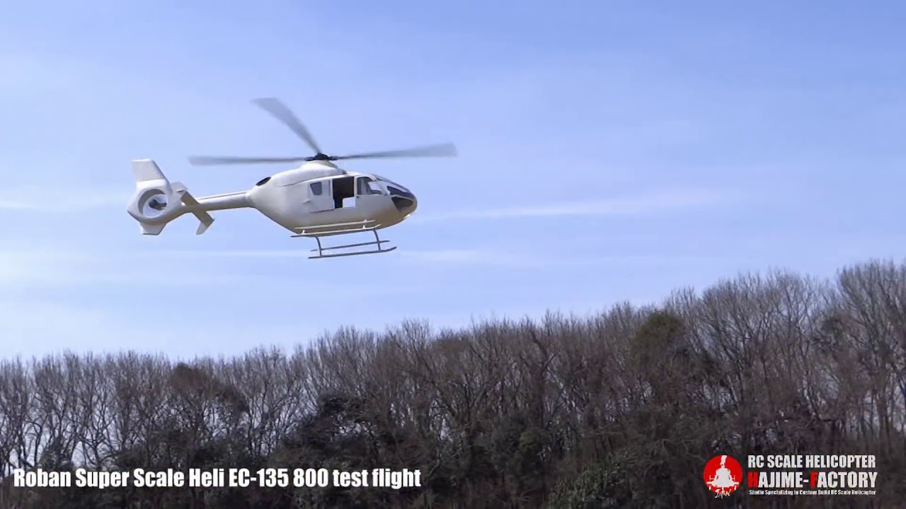 Roban Super Scale Heli EC-135 H 135 800 test flight