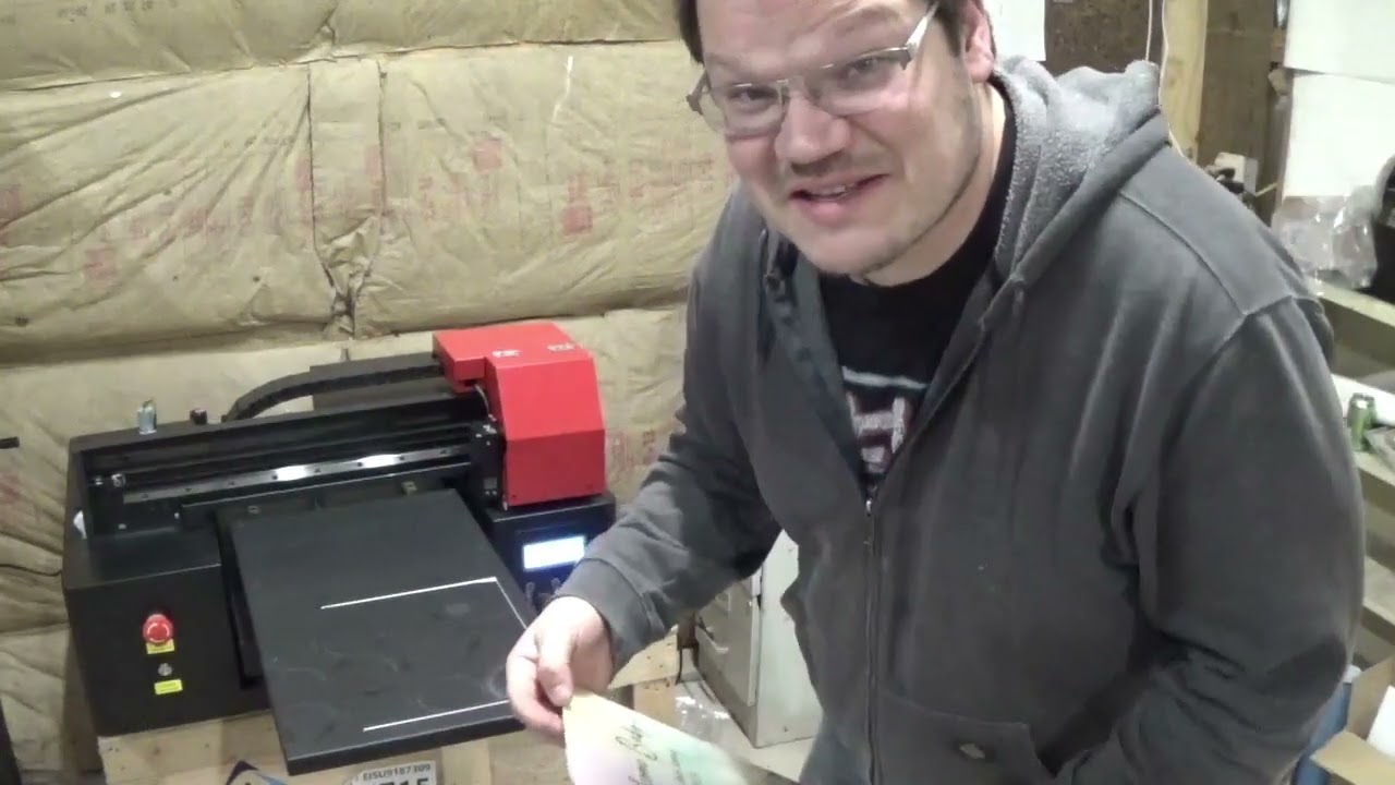 Co2 Laser Cutting and Reverse printing Acrylic with my UV Printer how to (Bunny Acrylic Print)