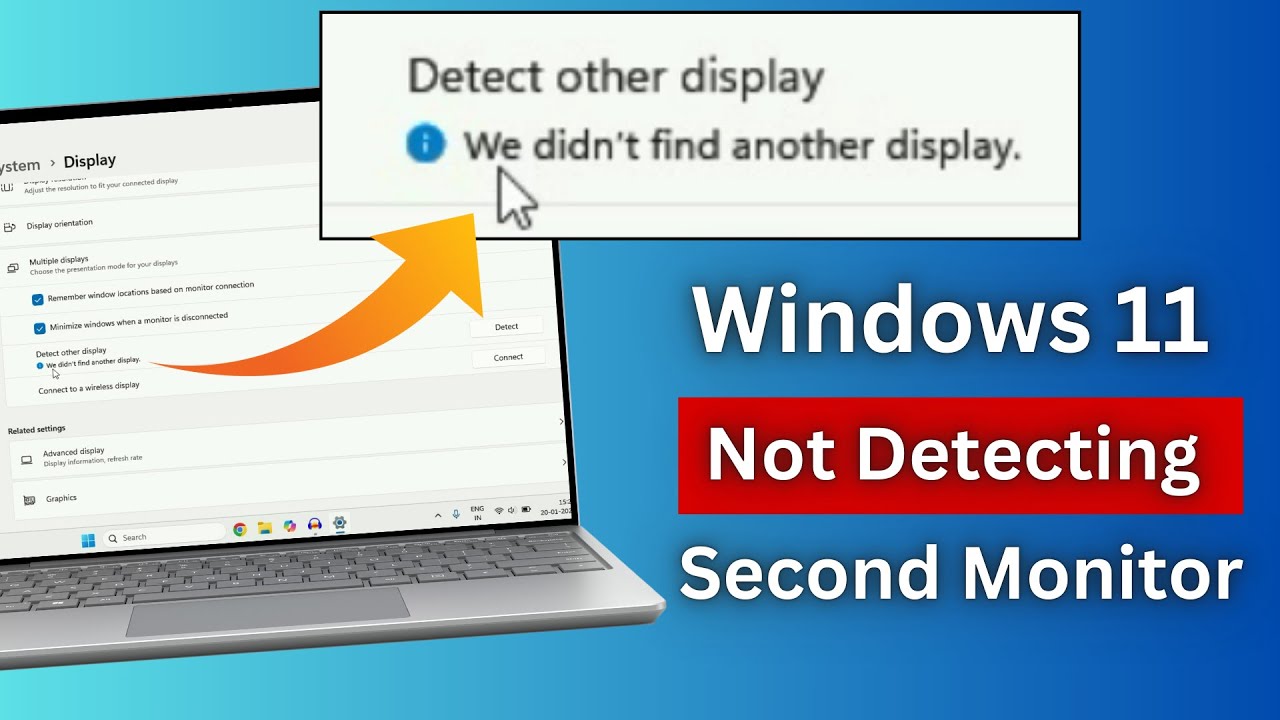 Windows 11 не обнаруживает второй монитор или второй монитор не отображается в Windows 11