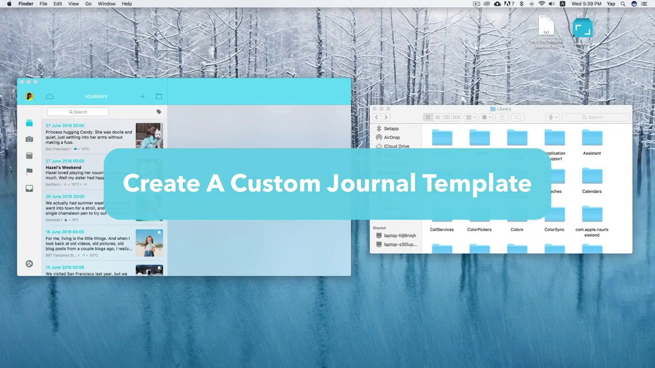 Journey App - Create Journal Template