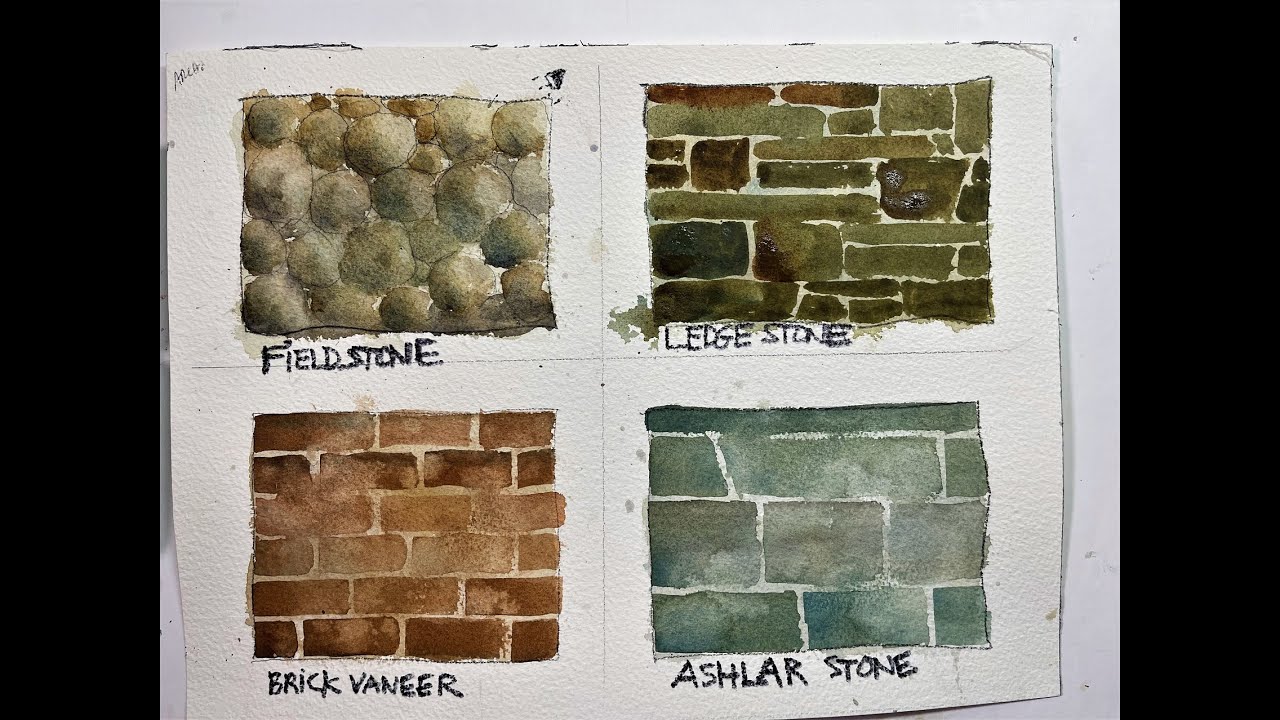 Watercolor Brick and Stone Effects for Architectural Paintings - with Chris Petri