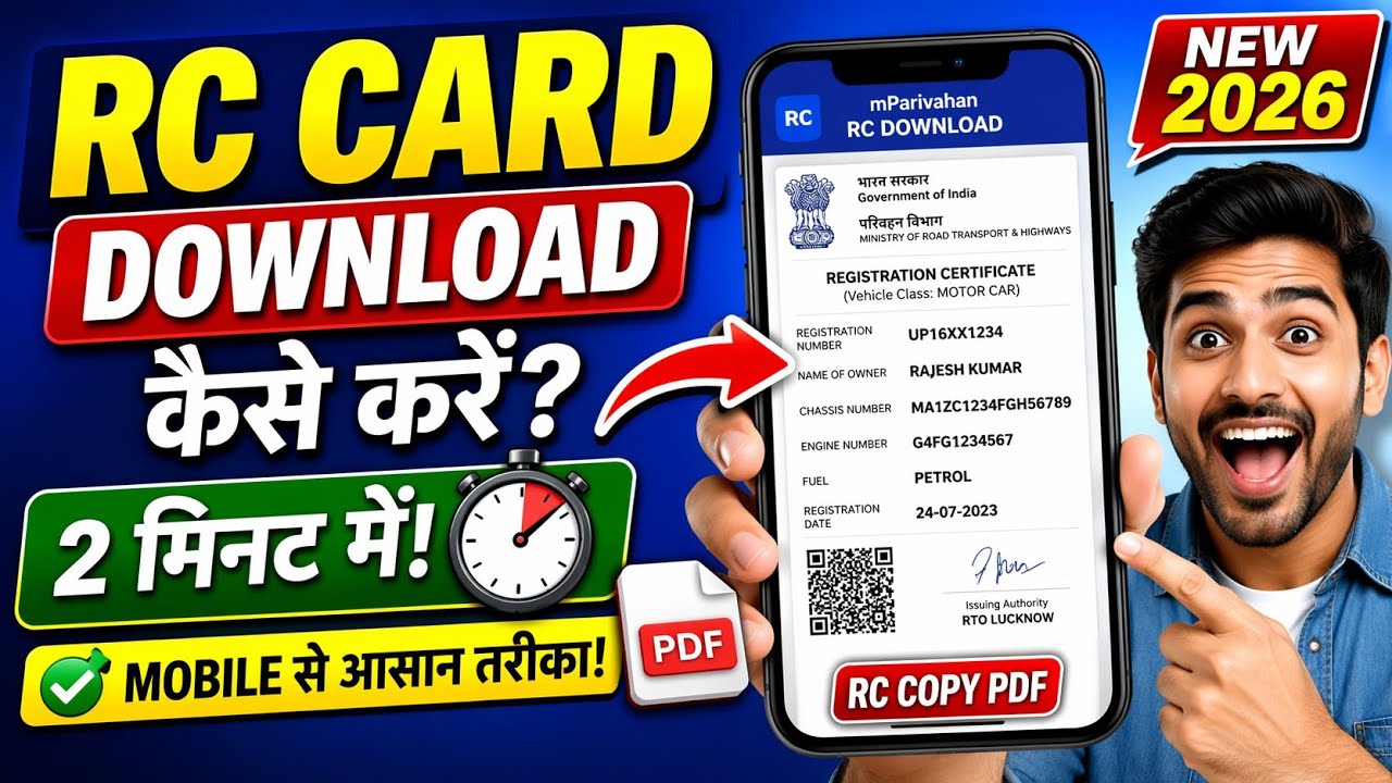 RC Download Kaise Karen Online 2026 | Vehicle RC Download Process | RC Copy Kaise Nikale