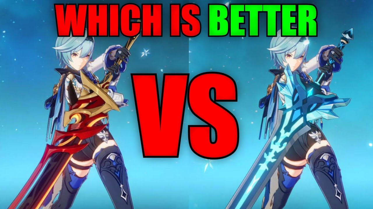 Redhorn VS Snow-tombed Starsilver damage comparison on Eula