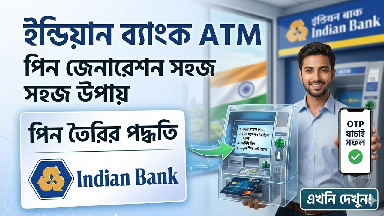 Indian Bank ATM Pin Generation ||  Indian Bank ATM Pin Change || Indian Bank ATM Card Activate 