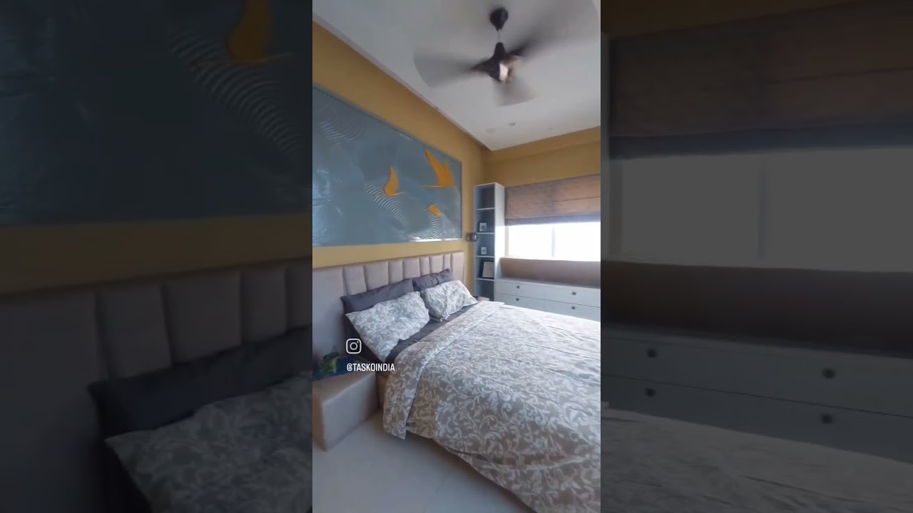 The Blue wardrobe master bedroom! #masterbedroomdesign #indianinteriordesign #indianinteriors