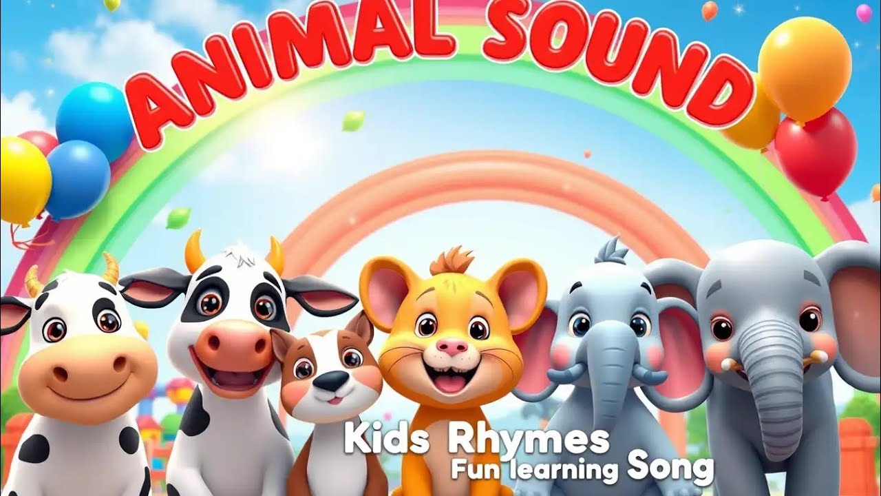 Animal Sounds Song for Kids | Learn Animals & Sounds | 3D Animated Rhymes | Masti manch kids