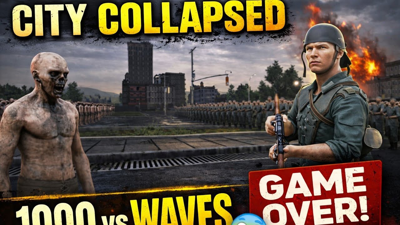 Can 1000 Modern Soldiers Save a City from Zombie Waves? | UEBS 2
