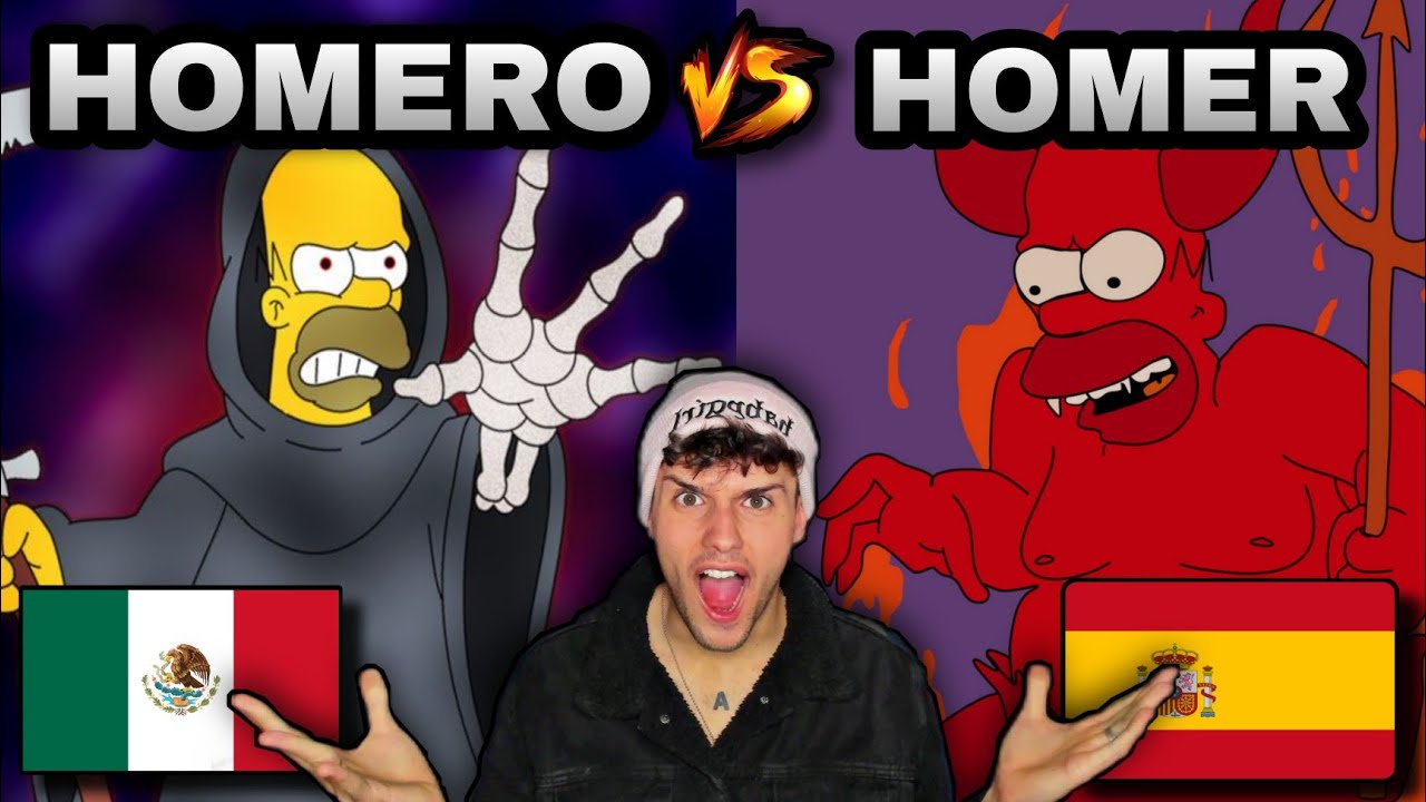 REACCION a DOBLAJE de LOS SIMPSON LATINO VS ESPAÑOL🇲🇽*HOMERO VS HOMER*🔥