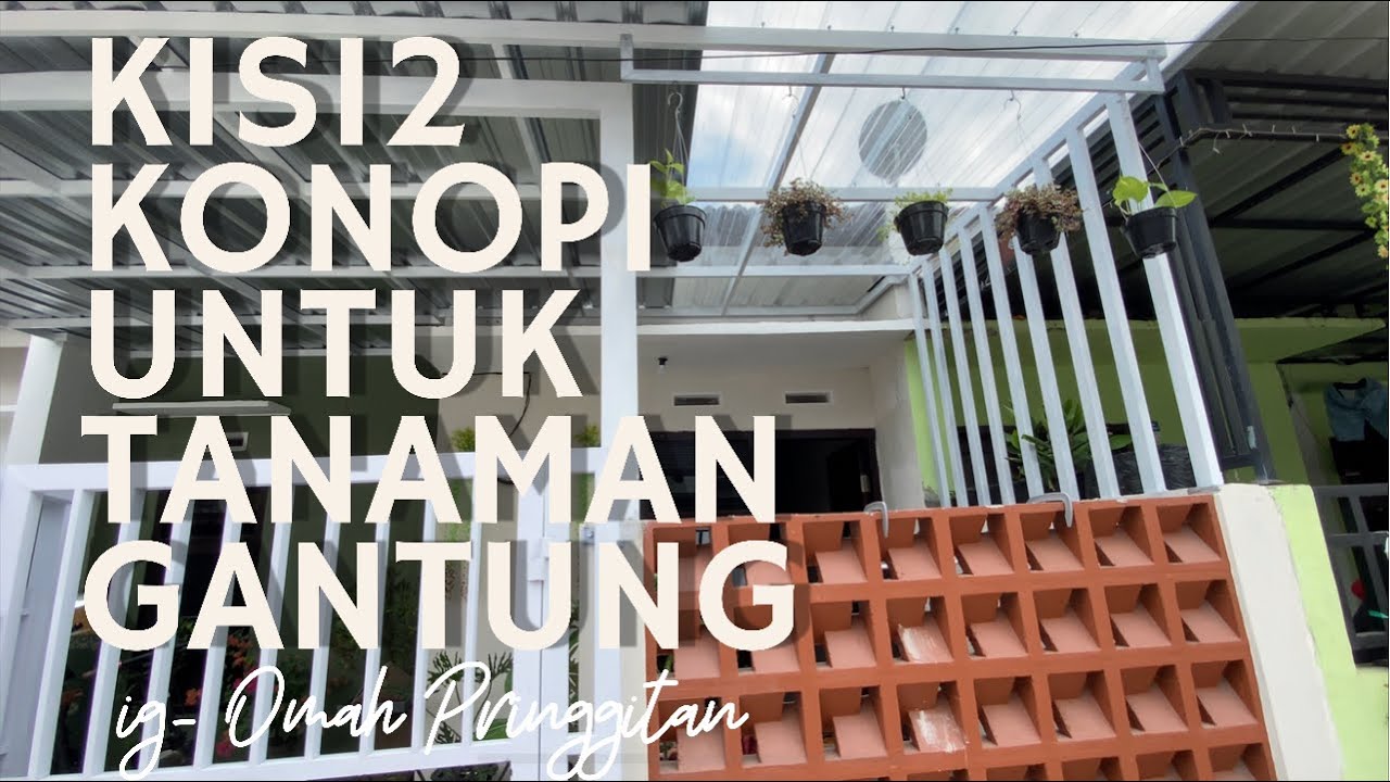 Dapur rumah subsidi pagar dan konopi dengan kisi-kisi untuk pembatas rumah tetangga🤭‼️