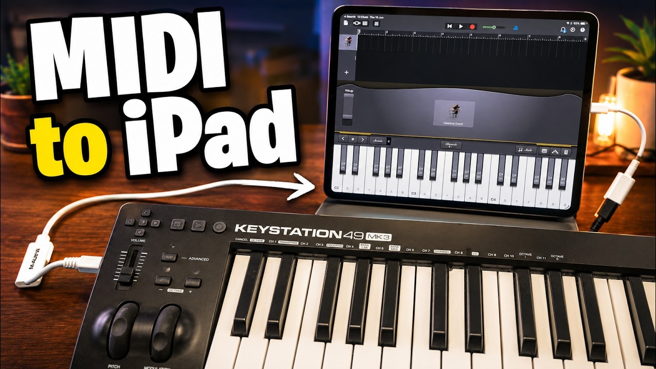 Краткое руководство (2026) | Подключение MIDI-клавиатуры к iPad
