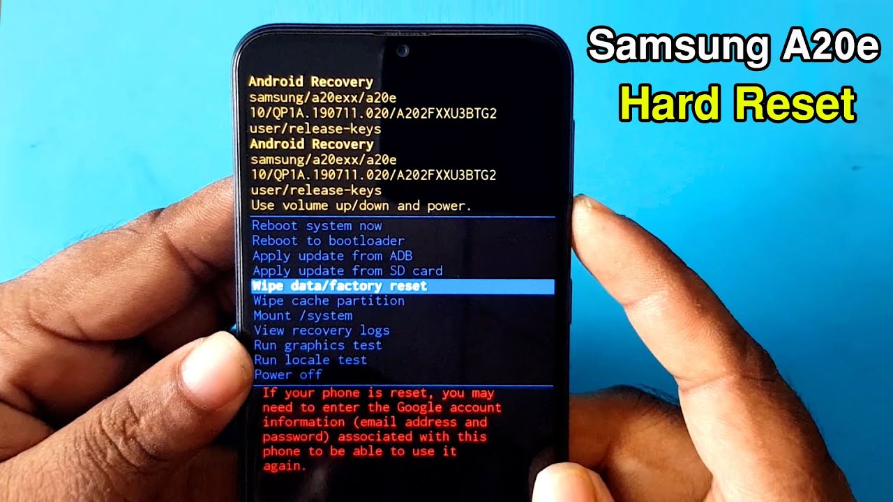 Samsung Galaxy A20e Hard Reset /Pattern Unlock /Factory Reset Easy Trick 100%