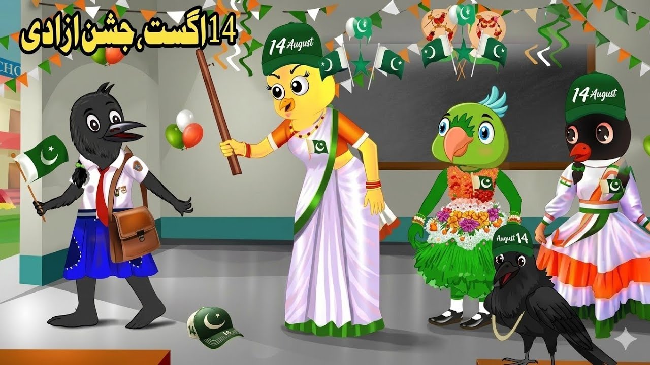 Happy Independence Day | meena chirya | Pashto cartoon 2025 | 14 August Pashto Stories 