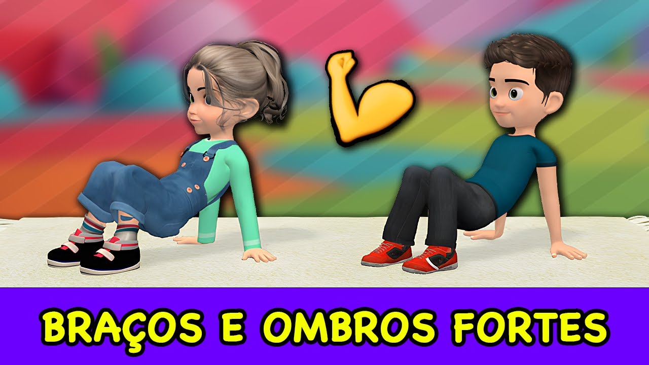 BRAÇOS E OMBROS FORTES: Treino de Parte Superior do Corpo para Crianças (20 Min)
