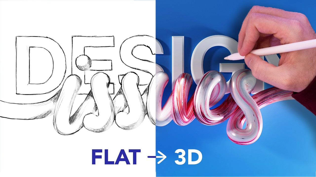 I Took This iPad Lettering into 3D (Cinema 4D)