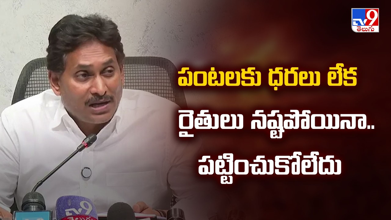 పంటలకు  ధరలు లేక రైతులు నష్టపోయినా.. పట్టించుకోలేదు : YS Jagan Slams CM Chandrababu - TV9