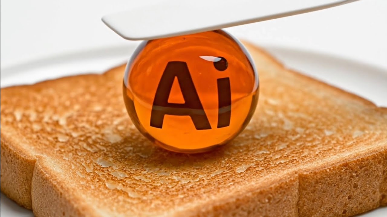 AI ASMR Logo Toast Spreading & Cutting | Oddly satisfying Food ( 4k NO Talking ) #asmr 
