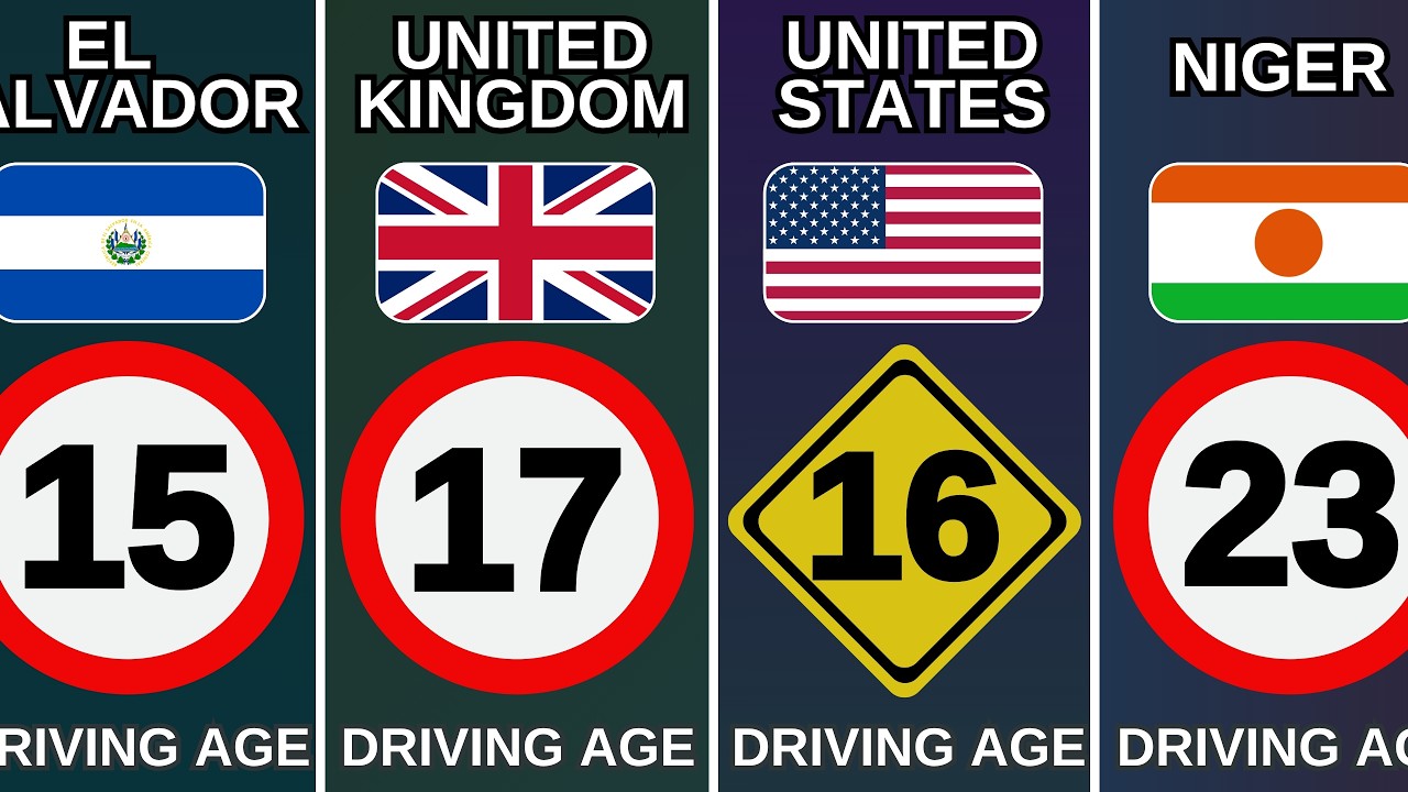 🚘 Minimum Driving Age 2026 | World Comparison