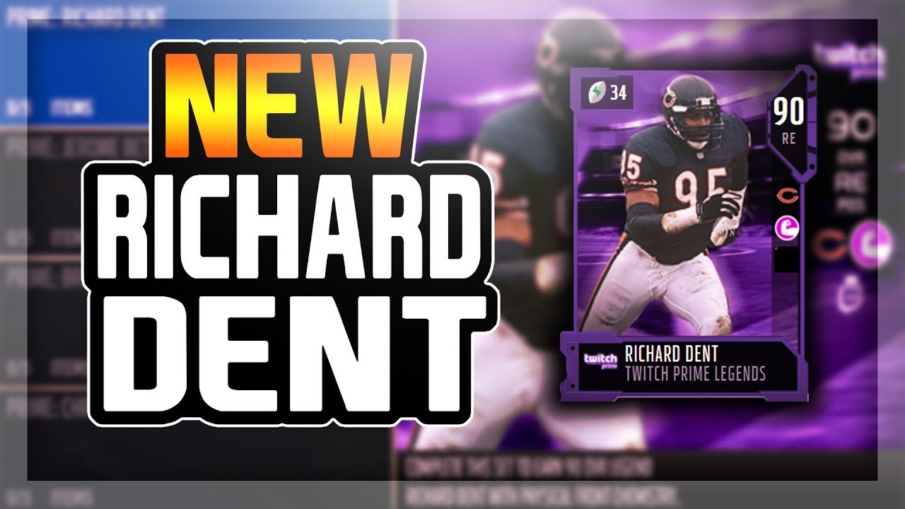 NEW RICHARD DENT TWITCH PRIME LEGEND!!!! NEW LEGEND TO MADDEN 18 ULTIMATE TEAM