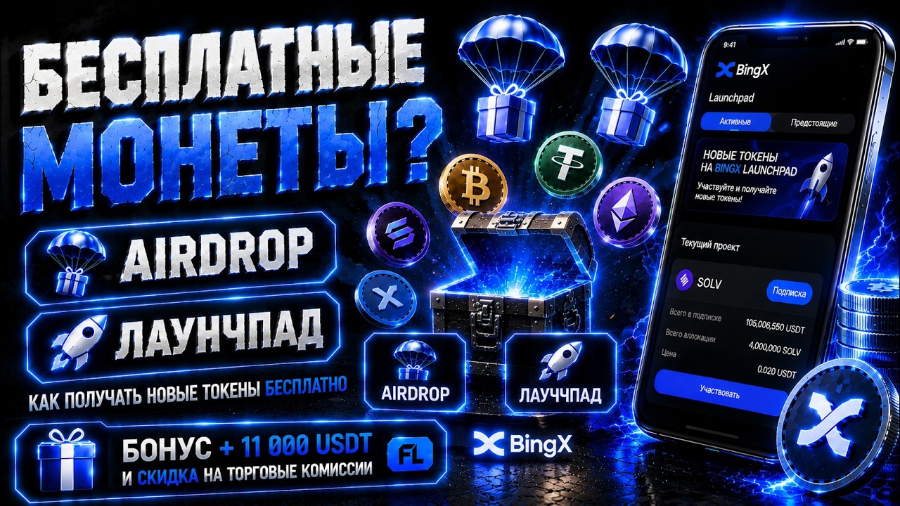 BINGX AIRDROP И ЛАУНЧПАД | КАК ПОЛУЧАТЬ НОВЫЕ ТОКЕНЫ БЕСПЛАТНО ЧЕРЕЗ LAUNCHPOOL И XPOOL