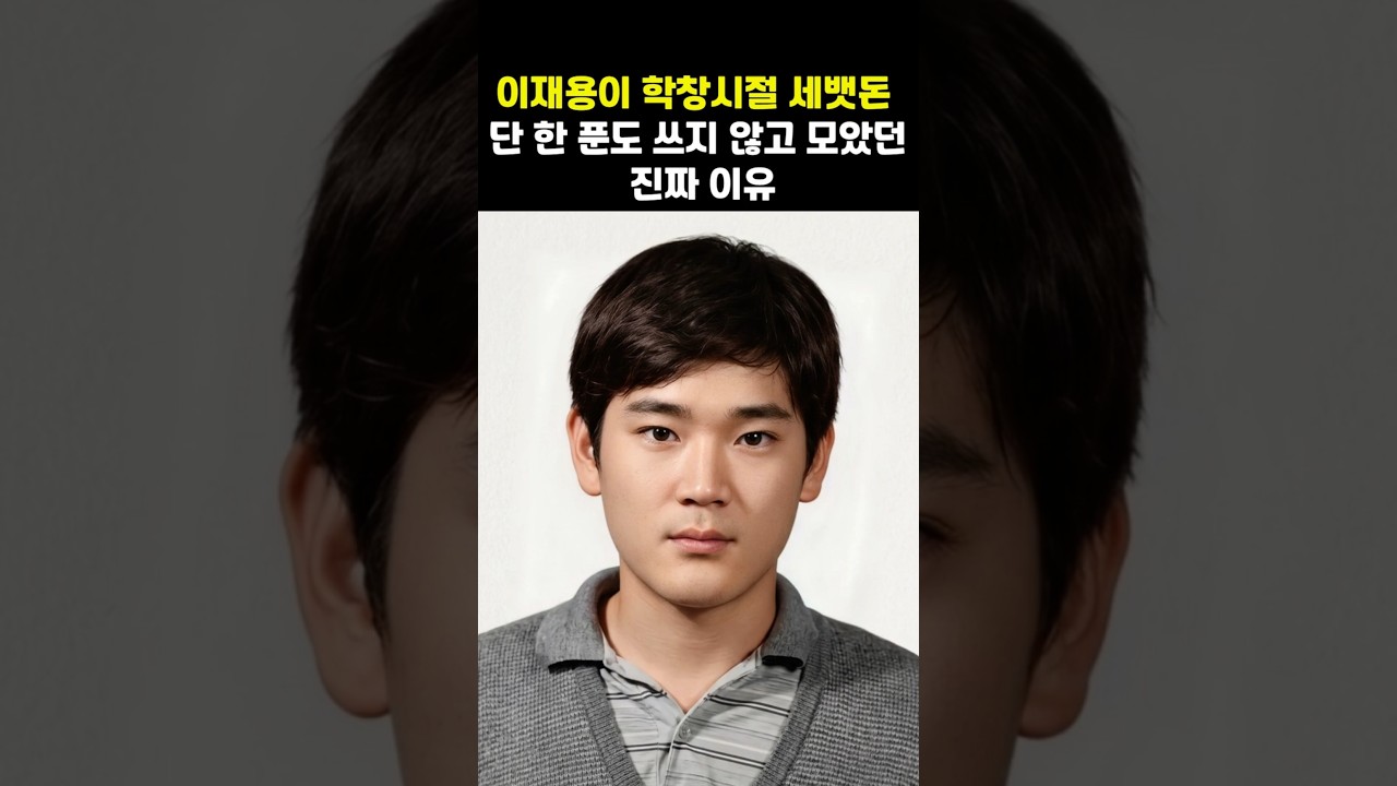 이재용이 학창시절 세뱃돈 단 한 푼도 쓰지 않고 모았던 진짜 이유