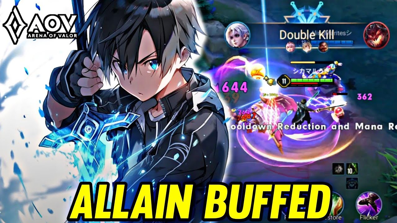 AOV : ALLAIN BUFFED NEW PATCH - ARENA OF VALOR LIENQUAMOBILE ROV