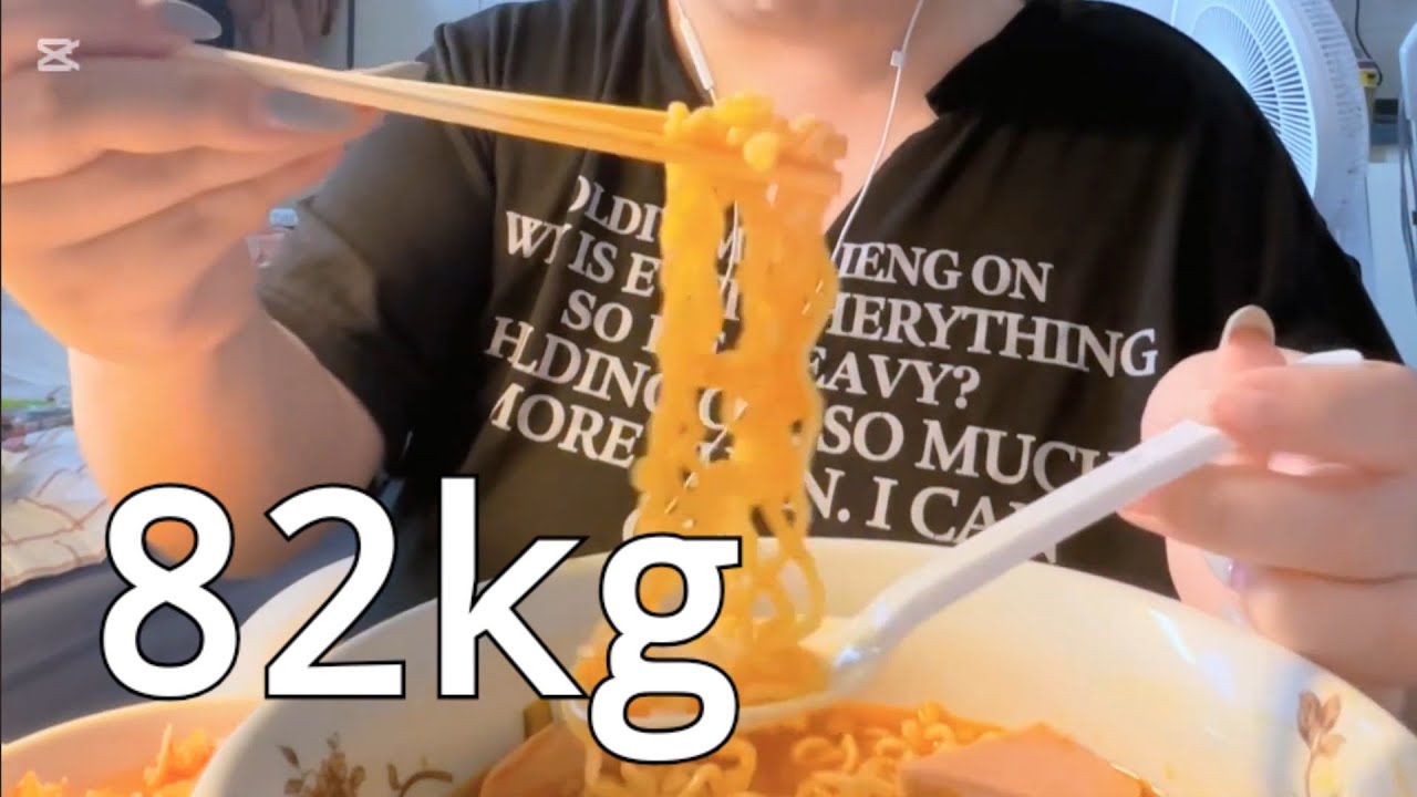 k-mukbang ASMR) jin ramyun, Spam, Kimchi, White Rice_ballmae jisun
