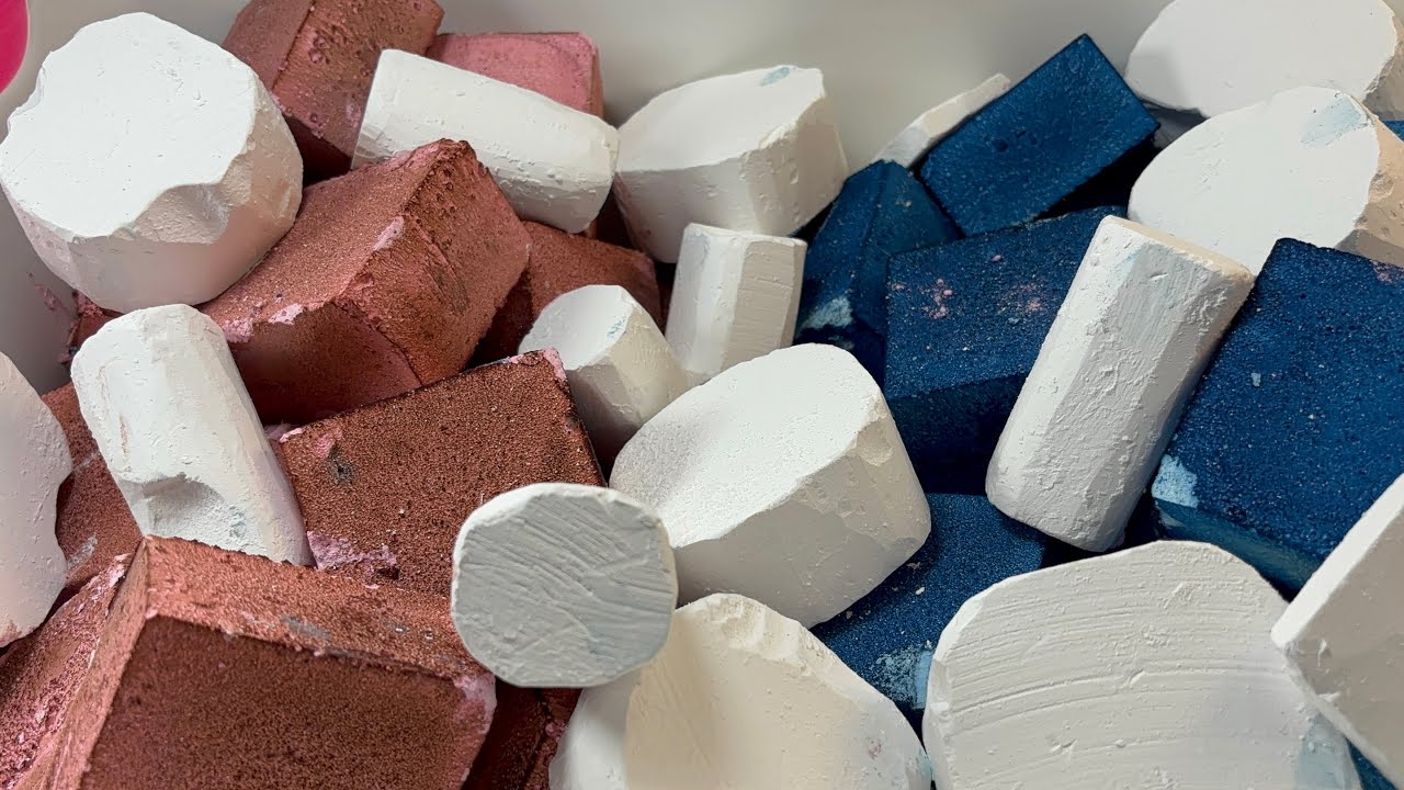 Cylinders, round and thin Fresh Chalk | Reformed Blocks | Oddly Satisfying 