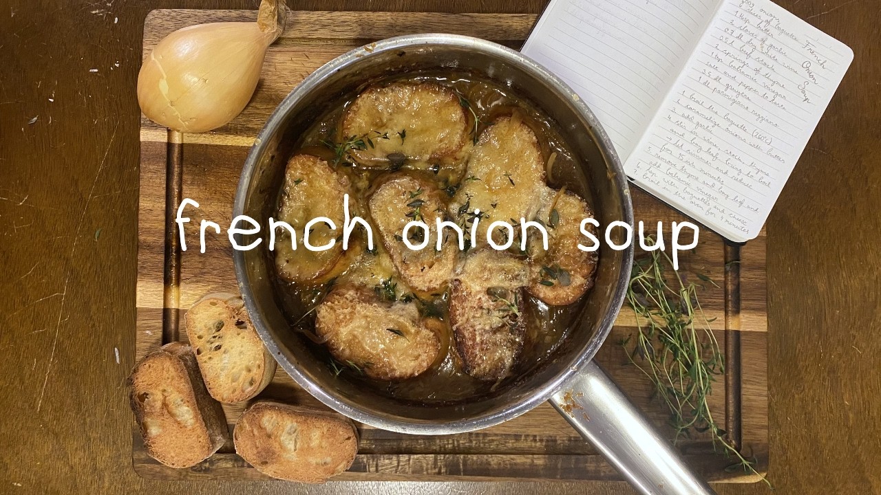 making french onion soup to mend the winter blues