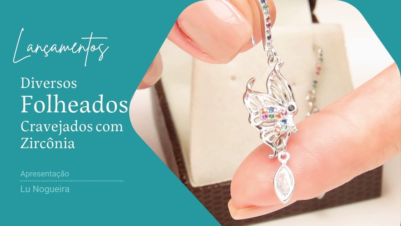 Novos Acessórios Folheados Cravejados com micro Zircônias - Pedra Mística
