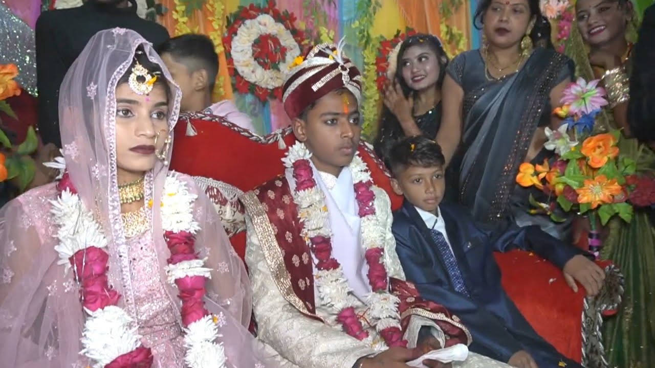 AJAY WEDS PRIYANSHI Best Wedding of the World The bride and groom are too young
