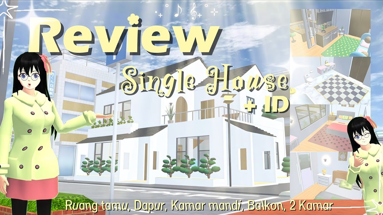 'QUEEƝ FLOWER🪷 REVIEW SINGLE HOUSE + ID !!『Sakura School Simulator』