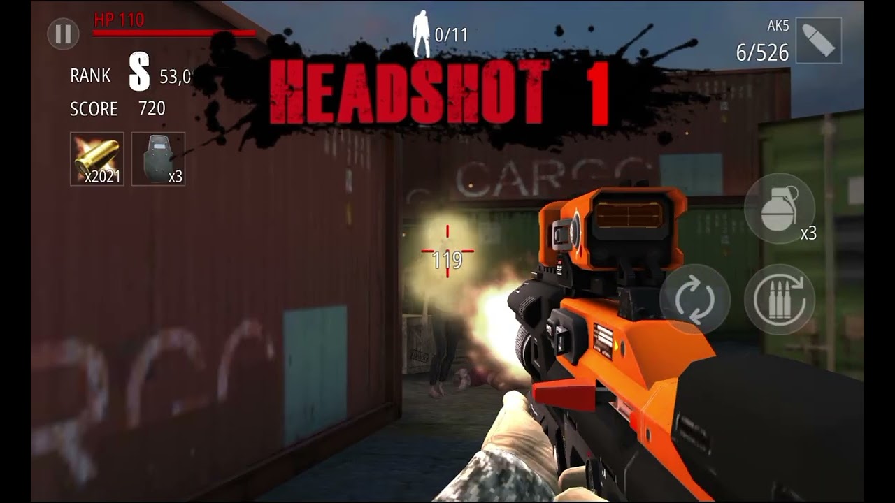 Jugando zombie fire fps