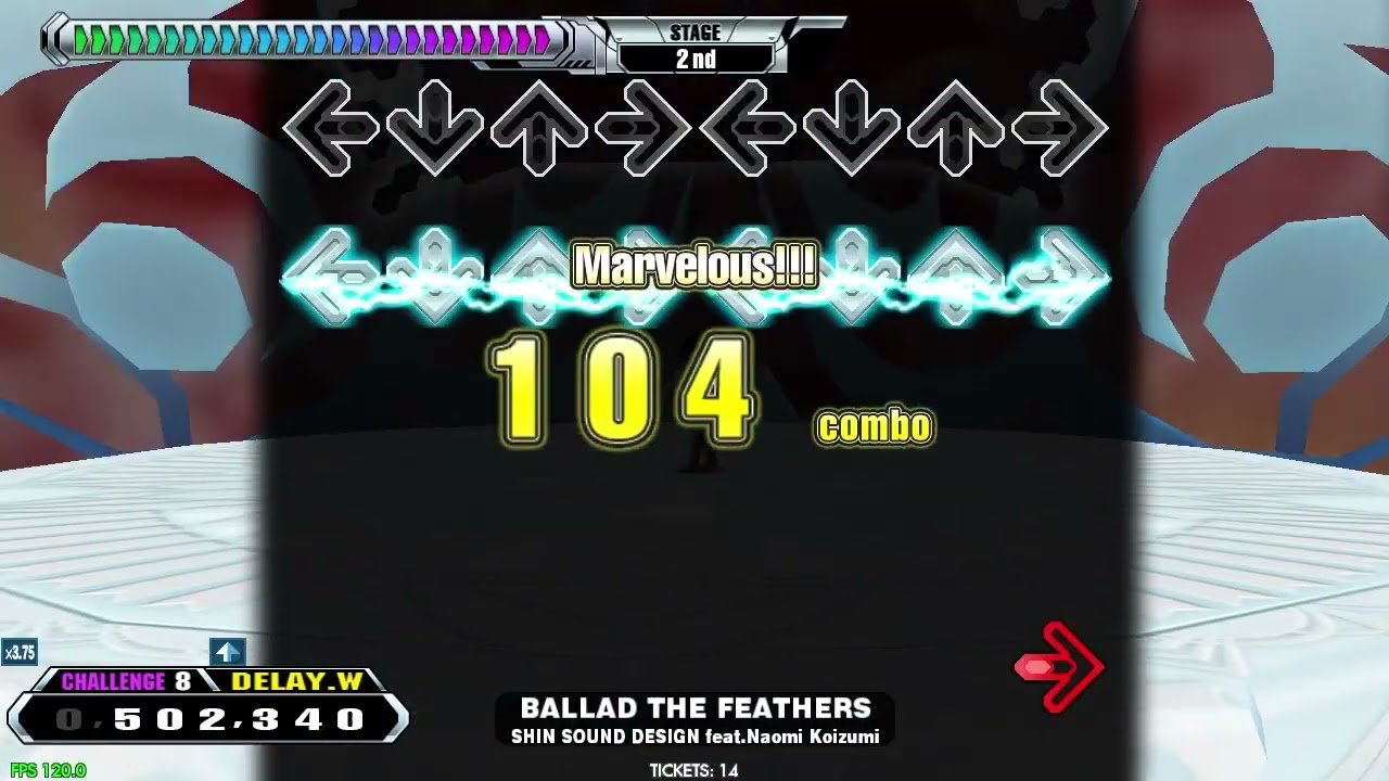 【LV8】DDR / BALLAD THE FEATHERS - CHALLENGE DOUBLE with handclap
