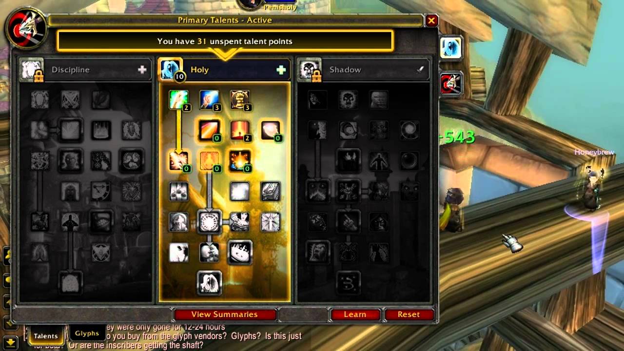 Warcraft - Cataclysm: Holy Priest (Healing): Talent Tree Changes and Discussion