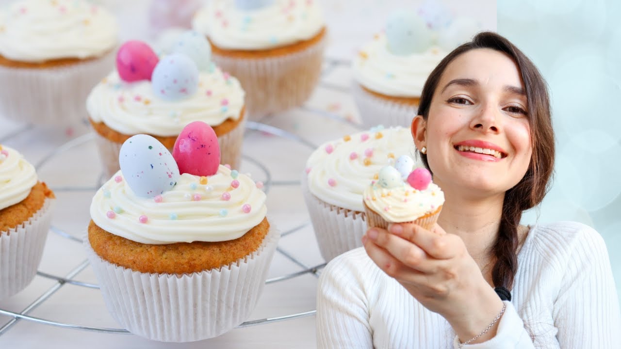 Cupcakes de ZANAHORIA y Queso crema ! PERFECTOS PARA PASCUA! ¡Deliciosos! ¡Prepáralos con tus niños!