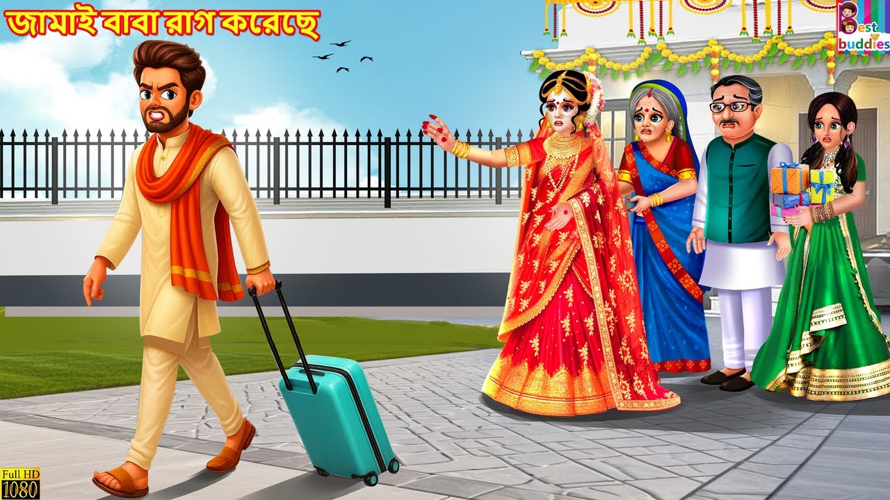 Jamai baba rag koreche | জামাই বাবা রাগ করেছে | Bengali Stories | Bengali Moral Story |Cartoon Story